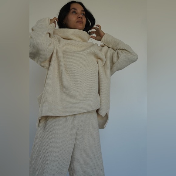 NEW NWT Na Nin Patricia Knitted Cotton Rib Pants in Oat-Still Selling - Picture 4 of 15